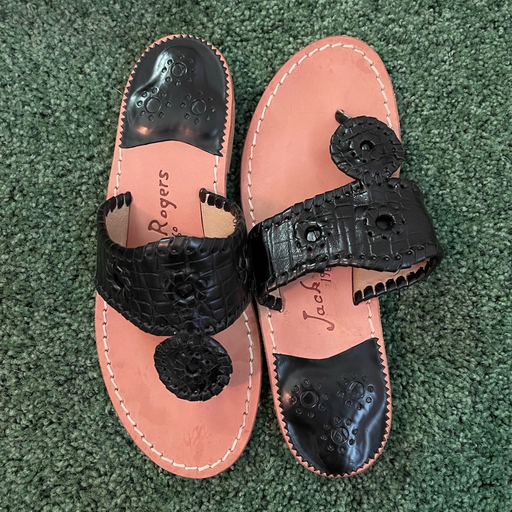Size 5 Jack Rogers black sandals
